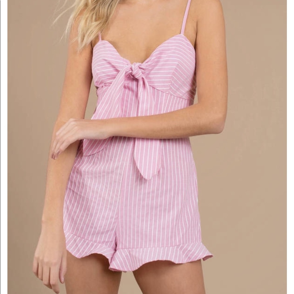 THE FIFTH LABEL PARCEL PIN STRIPE PLAYSUIT